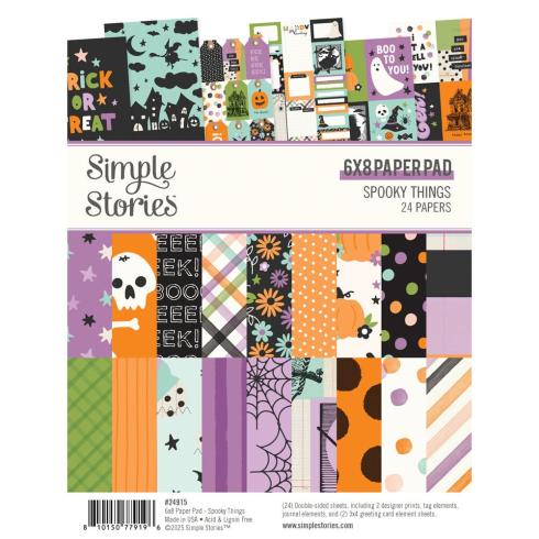Simple Stories - Designpapier "Spooky Things" Paper Pack 6x8 Inch - 24 Bogen