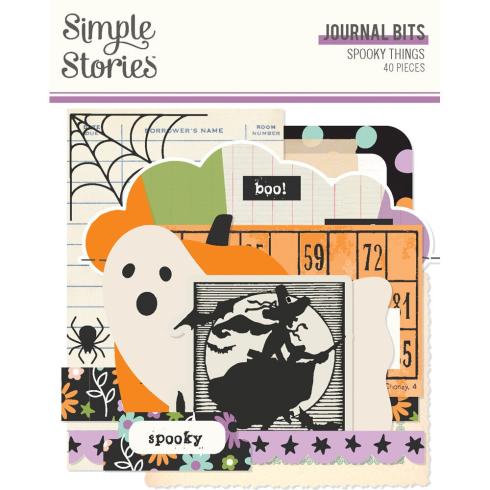 Simple Stories - Stanzteile "Spooky Things" Journal Bits & Pieces 