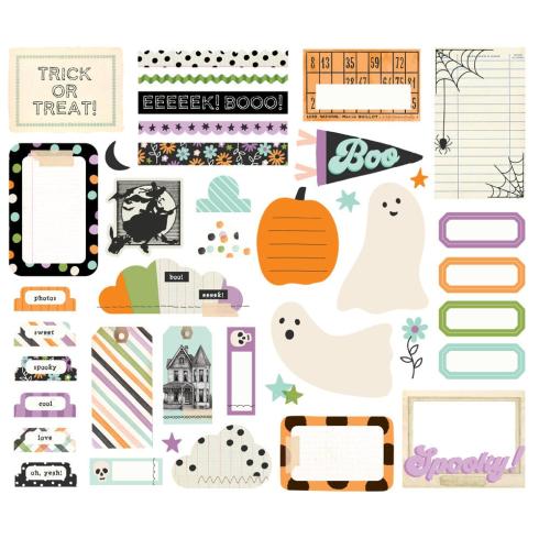 Simple Stories - Stanzteile "Spooky Things" Journal Bits & Pieces 