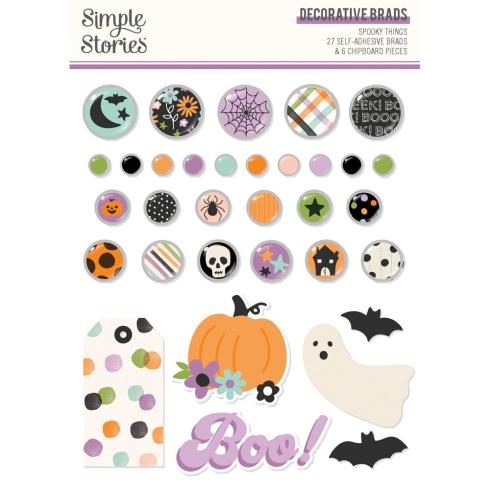 Simple Stories - Decorative Brads "Spooky Things" 