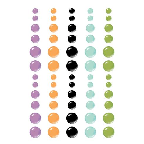 Simple Stories - Enamel Dots "Spooky Things" 60 Stück 