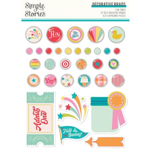 Simple Stories - Decorative Brads "Fun Times" 