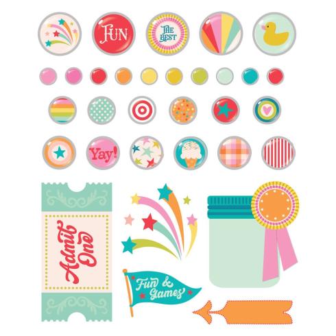 Simple Stories - Decorative Brads "Fun Times" 