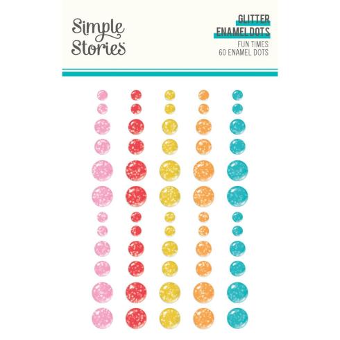 Simple Stories - Enamel Dots "Fun Times" 60 Stück 