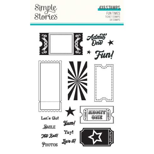 Simple Stories - Stempelset "Tickets" Clear Stamps 