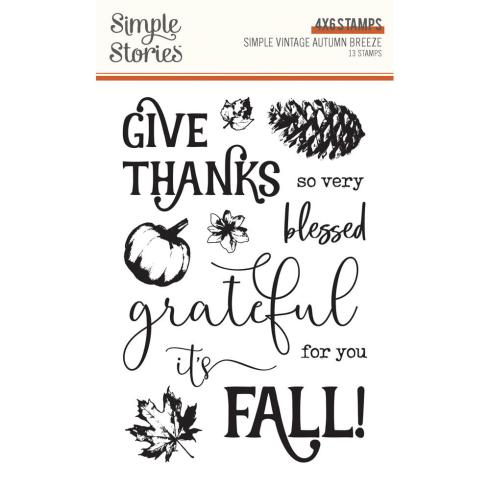 Simple Stories - Stempelset "Simple Vintage Autumn Breeze" Clear Stamps 