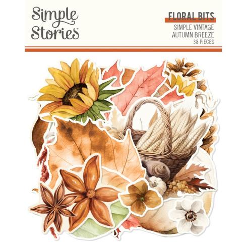 Simple Stories - Stanzteile "Simple Vintage Autumn Breeze" Floral Bits & Pieces 