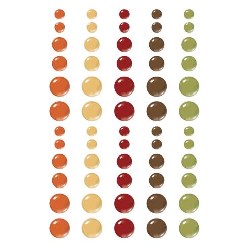 Simple Stories - Enamel Dots "Simple Vintage Autumn Breeze" 60 Stück 