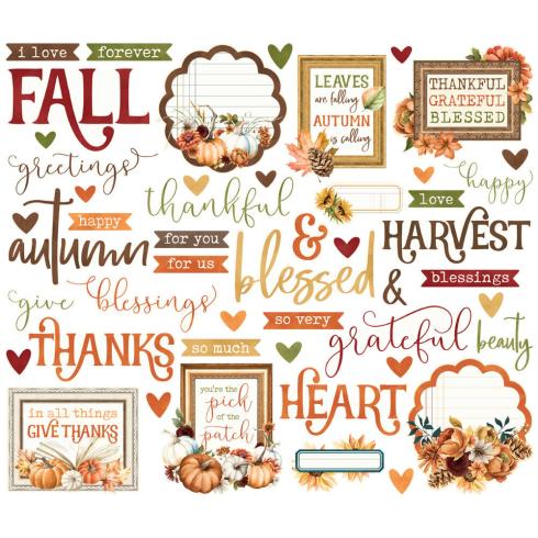 Simple Stories - Stanzteile "Simple Vintage Autumn Breeze" Sentiment Bits & Pieces 