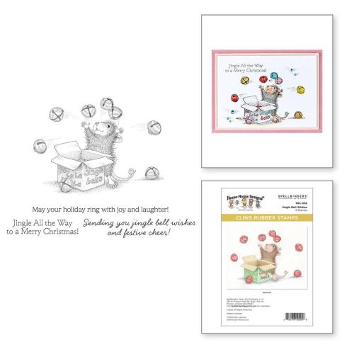 Spellbinders - Gummistempel Set "Jingle Bell Wishes" Cling Stamp