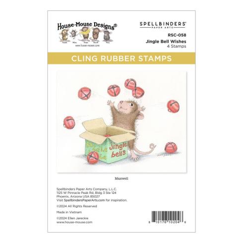 Spellbinders - Gummistempel Set "Jingle Bell Wishes" Cling Stamp