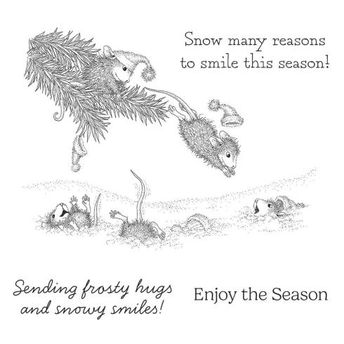Spellbinders - Gummistempel Set "Snowy Smiles" Cling Stamp