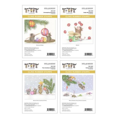 Spellbinders - Gummistempel Set "Tree-Mendous Christmas Collector Bundle" Cling Stamp