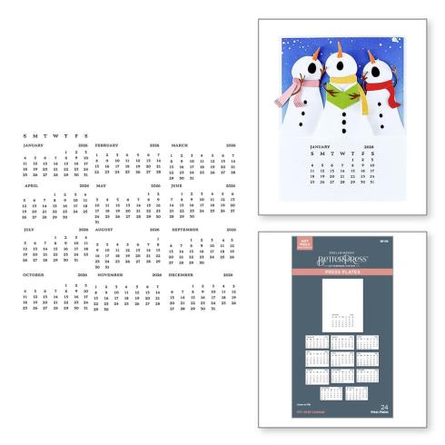 Spellbinders - Buchdrucktechnik "DIY 2026 Calendar" BetterPress Plate