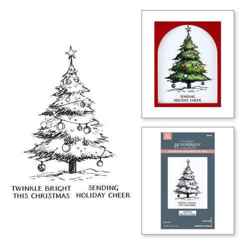 Spellbinders - Buchdrucktechnik "Twinkle Bright Tree" BetterPress Plate