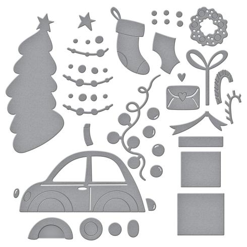 Spellbinders - Stanzschablone "Yuletide Ride" Dies