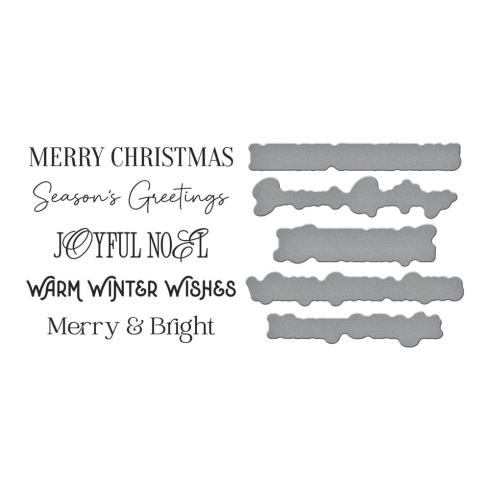 Spellbinders - Buchdrucktechnik "Merry Messages" BetterPress Plate & Dies