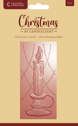 Crafters Companion - Prägefolder "Christmas Candle" 3D Embossingfolder
