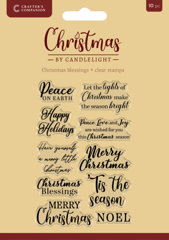 Crafters Companion - Stempelset "Christmas Blessings" Clear Stamps