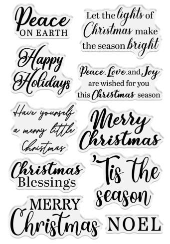 Crafters Companion - Stempelset "Christmas Blessings" Clear Stamps
