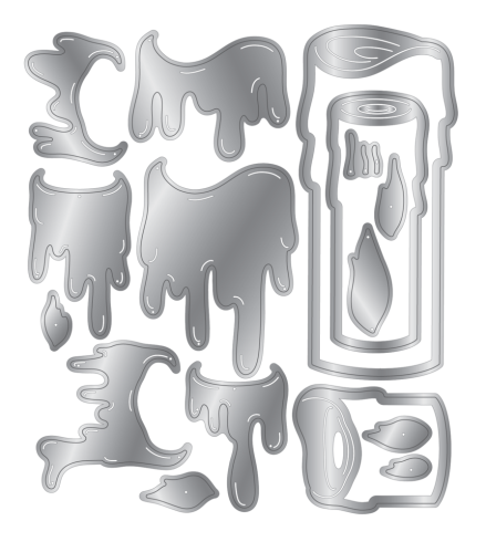 Crafters Companion - Stanzschablone "Candle Trio" Dies