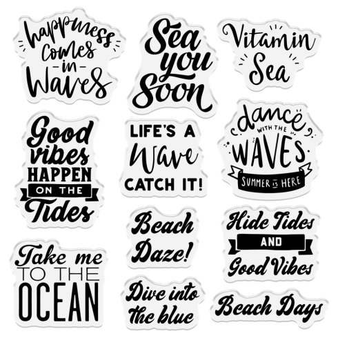 Crafters Companion - Stempelset "Dance with the Waves" Clear Stamps