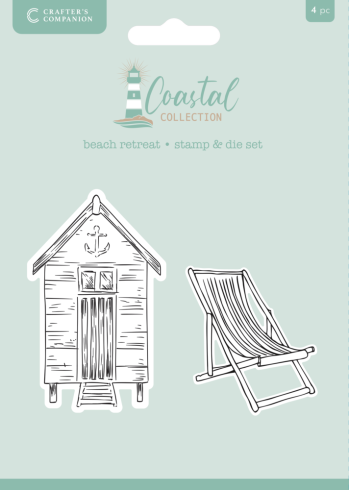 Crafters Companion - Stempelset & Stanzschablone "Beach Retreat" Stamp & Dies