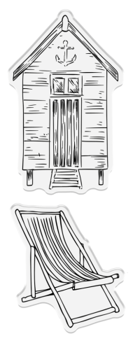 Crafters Companion - Stempelset & Stanzschablone "Beach Retreat" Stamp & Dies
