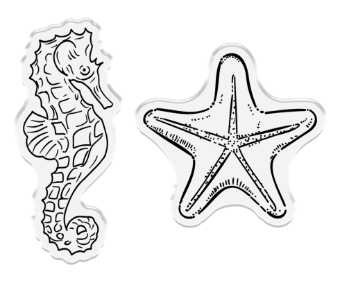 Crafters Companion - Stempelset & Stanzschablone "Under the Sea" Stamp & Dies