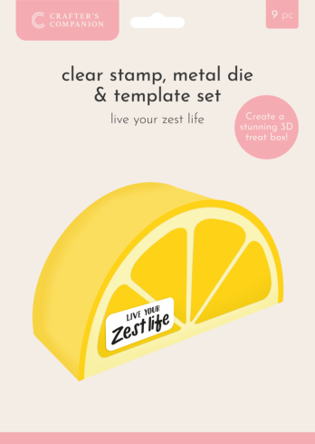 Crafters Companion - Stempelset & Stanzschablone "Live your Zest Life" Stamp & Dies