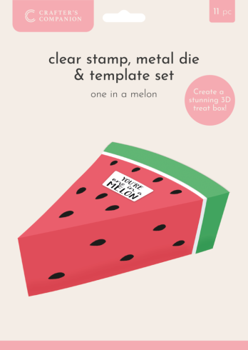 Crafters Companion - Stempelset & Stanzschablone "One in a Melon" Stamp & Dies