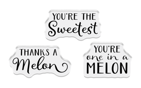 Crafters Companion - Stempelset & Stanzschablone "One in a Melon" Stamp & Dies