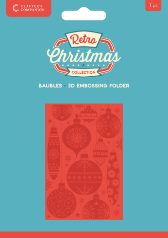 Crafters Companion - Prägefolder "Baubles" 3D Embossingfolder