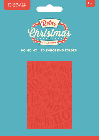 Crafters Companion - Prägefolder "Ho Ho Ho" 3D Embossingfolder
