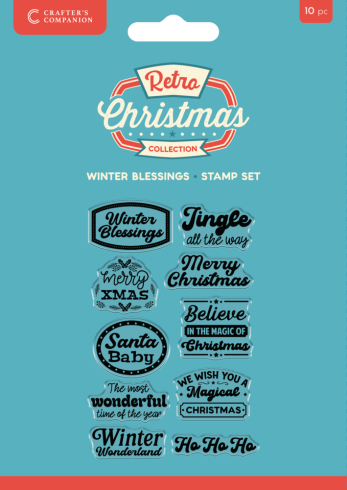 Crafters Companion - Stempelset "Winter Blessings" Clear Stamps