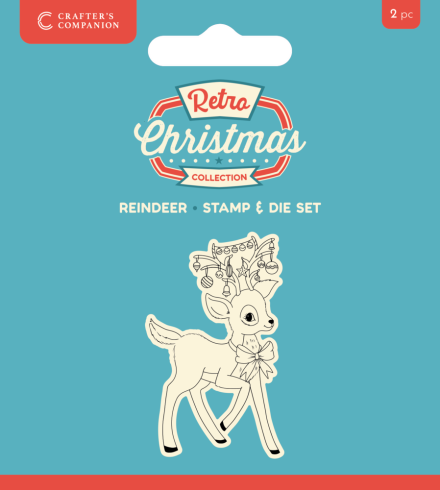 Crafters Companion - Stempelset & Stanzschablone "Reindeer" Stamp & Dies
