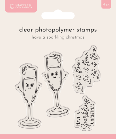Crafters Companion - Stempelset "Have a Sparkling Christmas" Clear Stamps