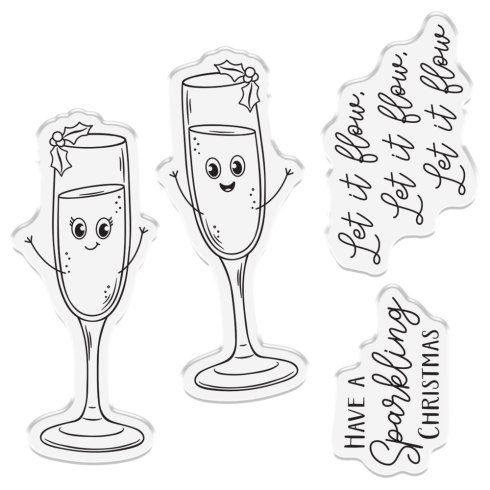 Crafters Companion - Stempelset "Have a Sparkling Christmas" Clear Stamps
