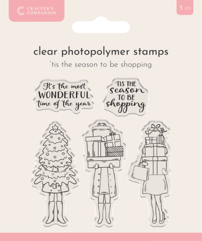 Crafters Companion - Stempelset "'Tis the Season to be Shopping" Clear Stamps