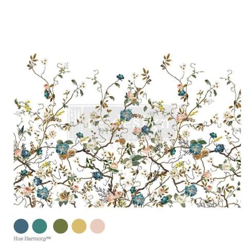 Re-Design with Prima - Transfer Aufkleber 24x35 Inch "Blue Vine" Decor Transfer 4 Bogen 