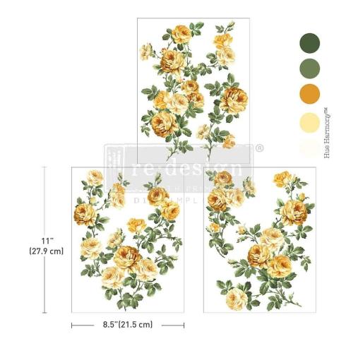Re-Design with Prima - Transfer Aufkleber 8,5x11 Inch "Bouquet De Provence" Decor Transfer 3 Bogen 