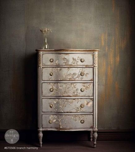 Re-Design with Prima - Transfer Aufkleber 24x35 Inch "Branch Harmony" Decor Transfer 4 Bogen 