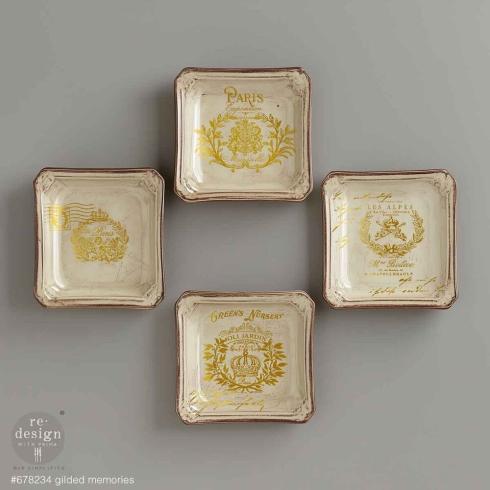 Re-Design with Prima - Transfer Aufkleber 8,5x11 Inch "Gilded Memories" Decor Transfer 2 Bogen 