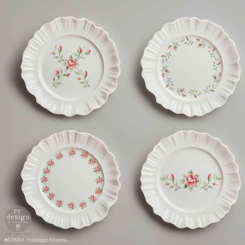 Re-Design with Prima - Transfer Aufkleber 8,5x11 Inch "Nostalgic Blooms" Decor Transfer 2 Bogen 