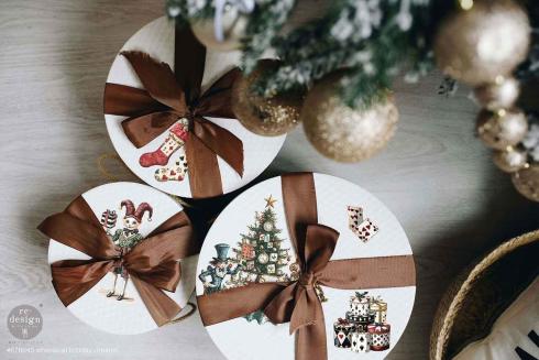 Re-Design with Prima - Transfer Aufkleber 8,5x11 Inch "Whimsical Holiday Dreams" Decor Transfer 4 Bogen 