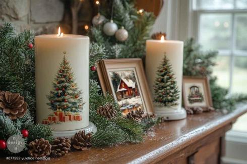 Re-Design with Prima - Transfer Aufkleber 8,5x11 Inch "Yuletide Nostalgia" Decor Transfer 4 Bogen 