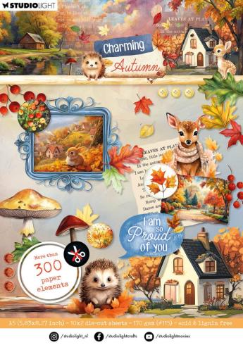 Studio Light - Stanzteile "Charming Autumn" Die Cut Block - 20 Bogen