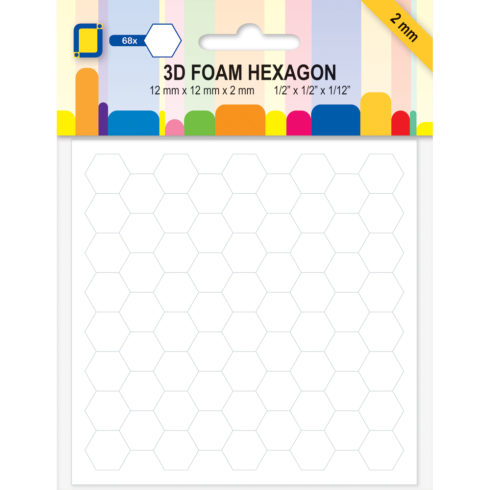 JEJE Produkt - 3D Foam Hexagon 12x12x2mm - 3D Klebepads