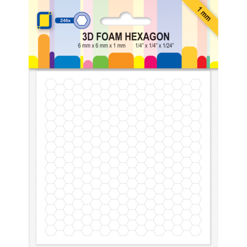 JEJE Produkt - 3D Foam Hexagon 6x6x1mm - 3D Klebepads