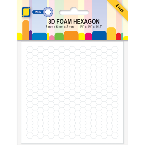 JEJE Produkt - 3D Foam Hexagon 6x6x2mm - 3D Klebepads